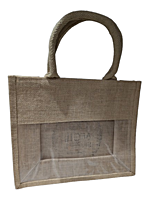 Jute Window Bags - Plain Jute Window Bags - Plain