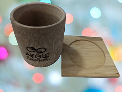 Bamboo Cup and Coaster